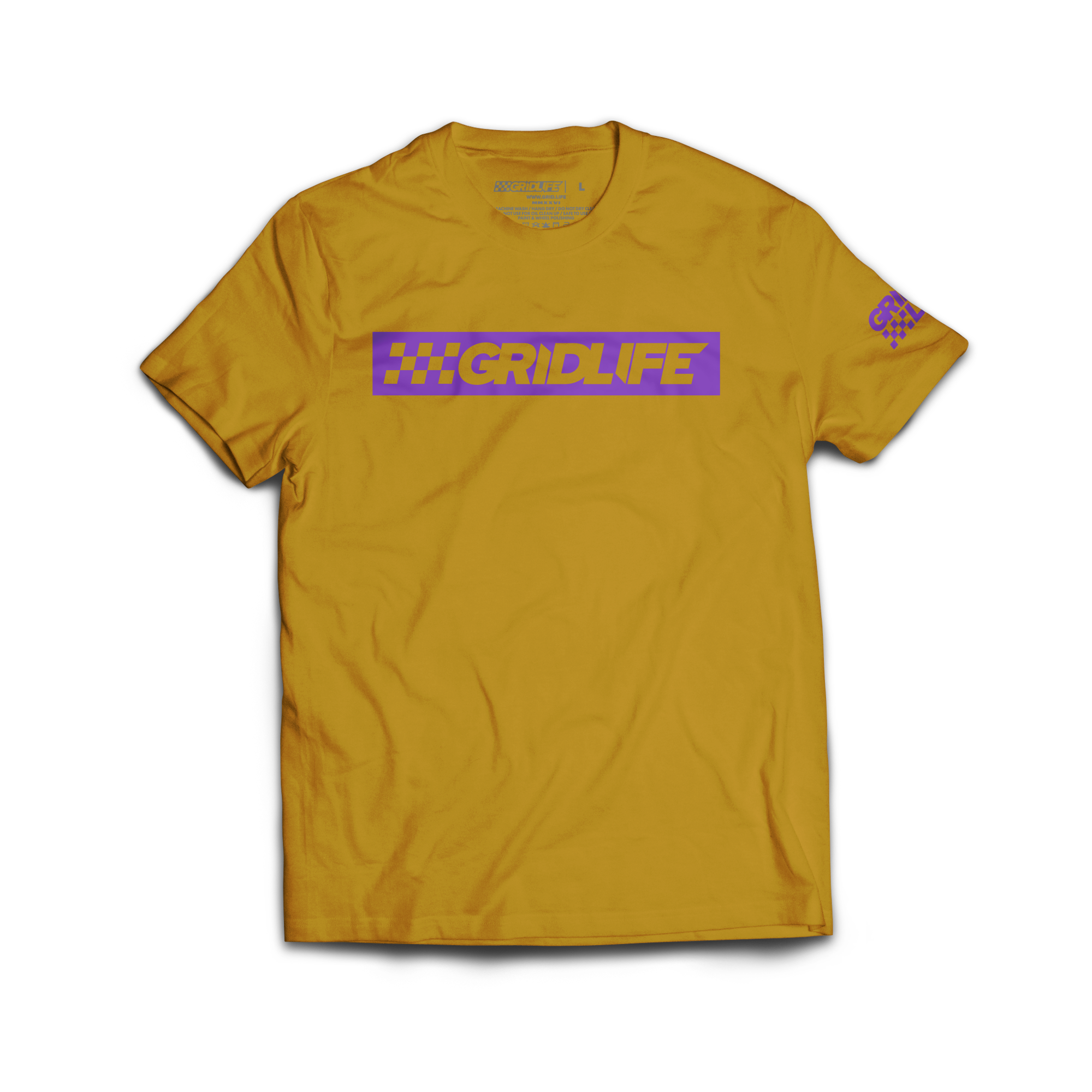 Flag Logo Gold + Purple Bar