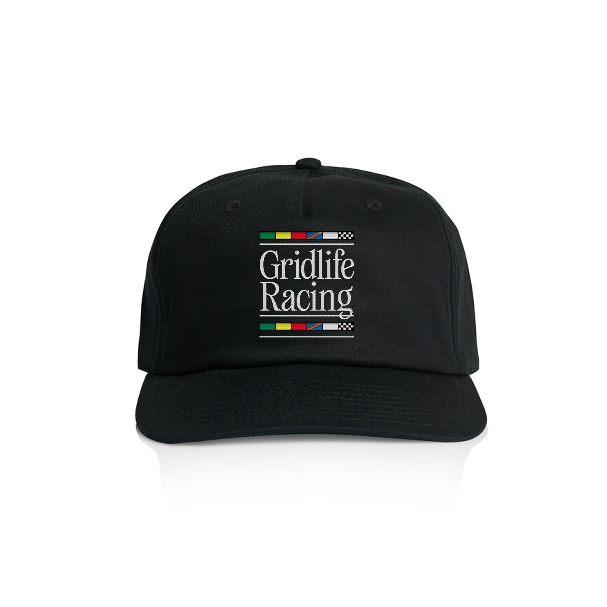 GRIDLIFE Racing Flags Five-Panel Cap – Black