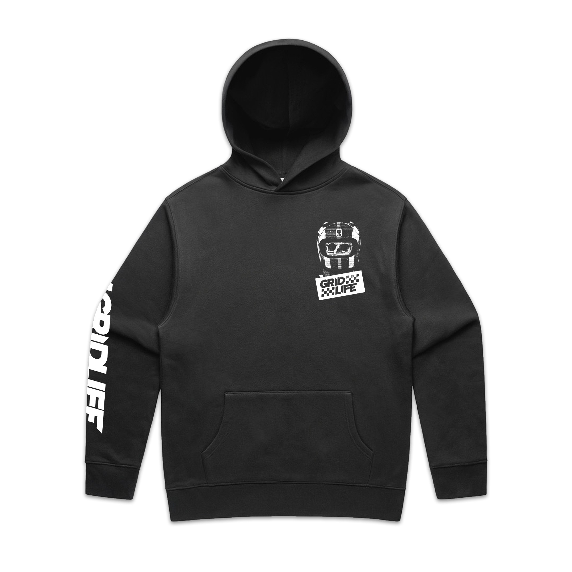 GRIDLIFE Wings & Skulls Hoodie - Black