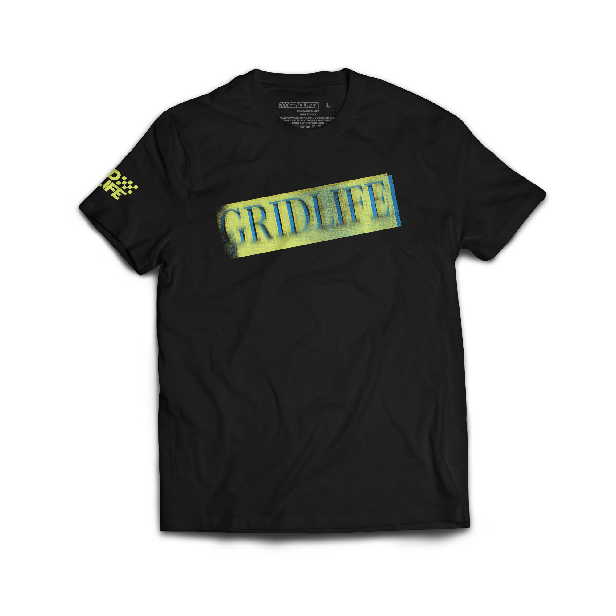 GRIDLIFE Fusion Halftone Tee – Graphite