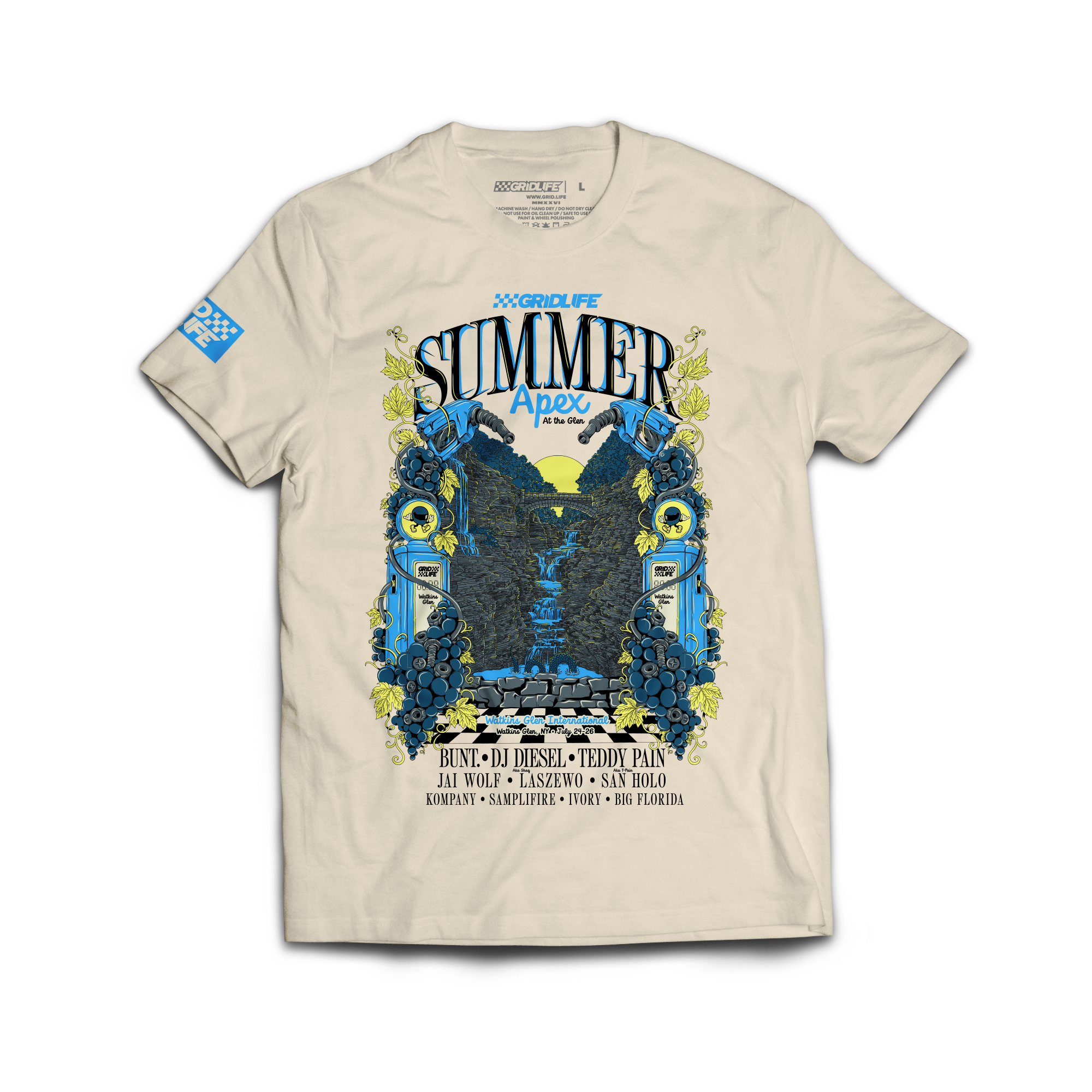 GRIDLIFE Summer Apex Lineup Tee – Ivory