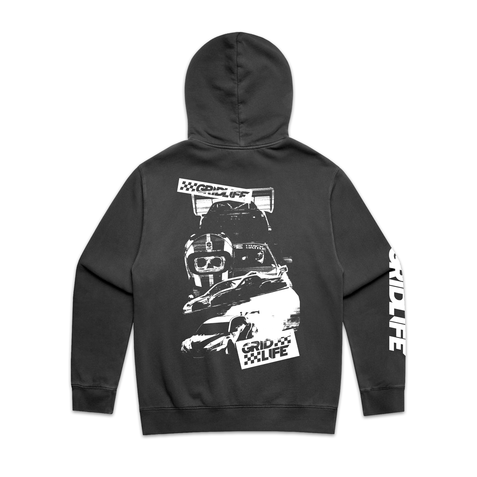 GRIDLIFE Wings & Skulls Hoodie - Black