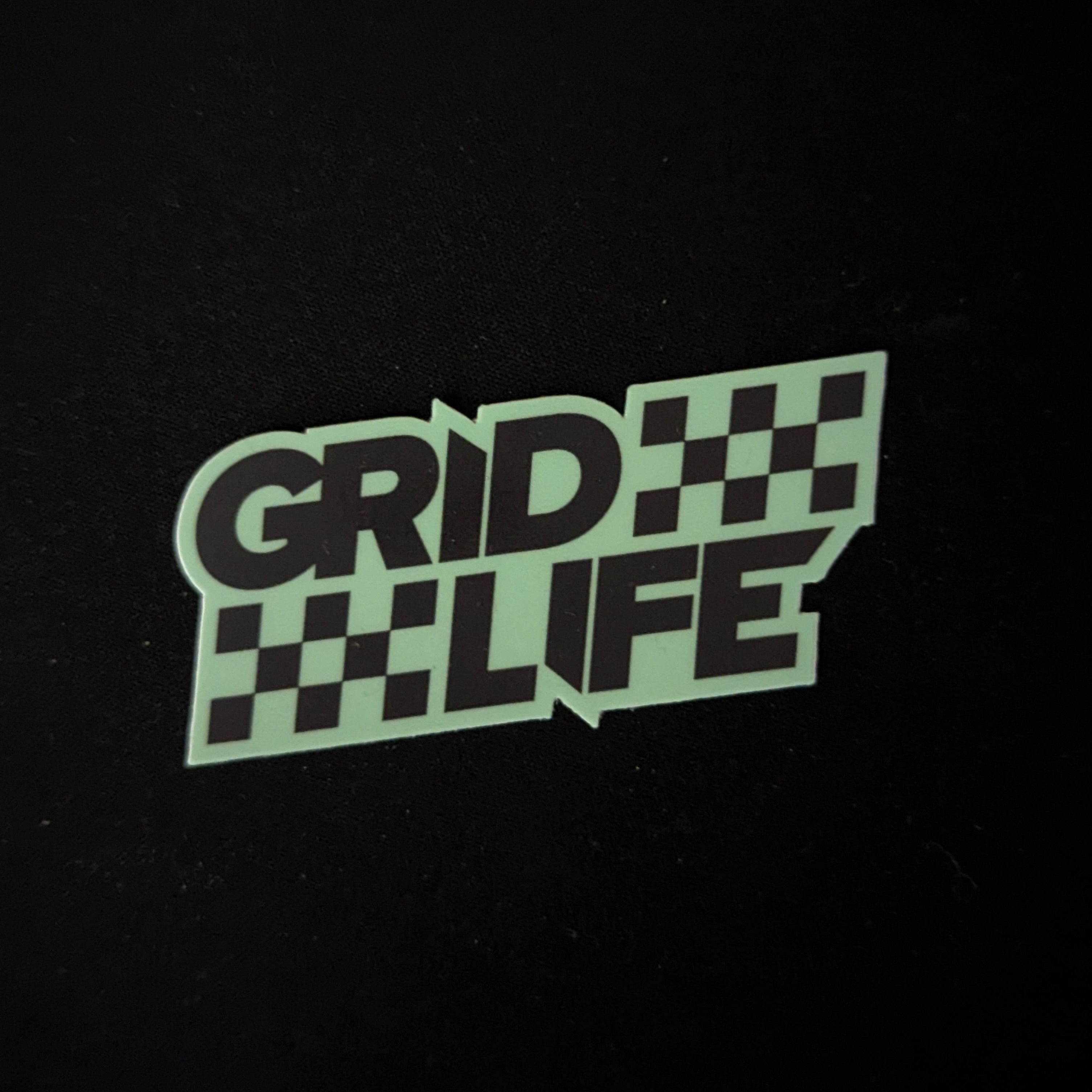 Mini GRIDLIFE stacked logo slap sticker 