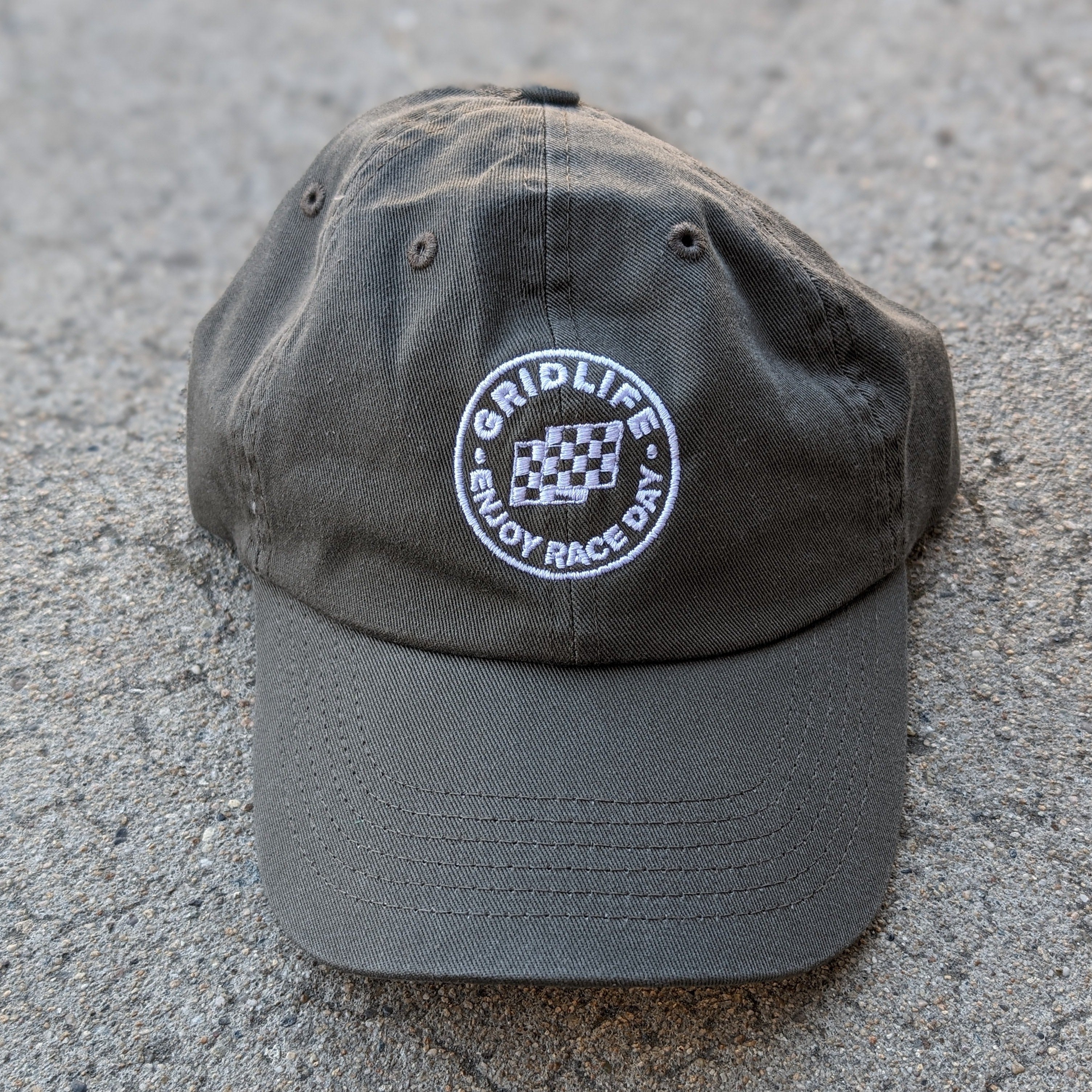 GRIDLIFE Enjoy Raceday dad hat in Olive