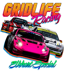 GRIDLIFE Elkhart Special logo feating uring GLTC car's on the charge