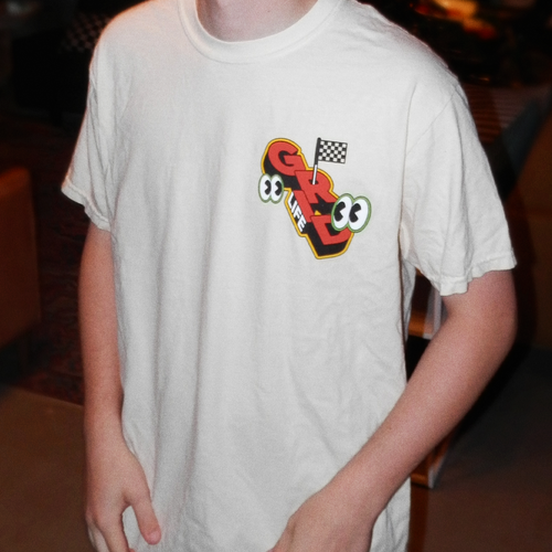 Front of the GRIDLIFE cream peekers t shirt 