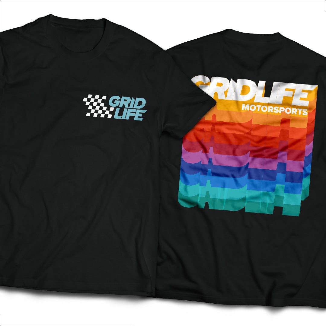 GRIDLIFE throwback Rainbow Retro t-shirt 
