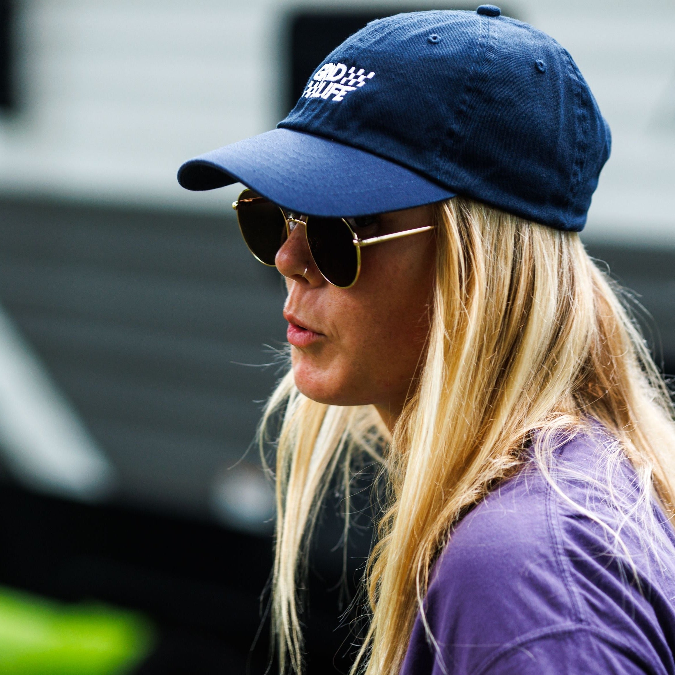 Navy Stacked Logo Dad Hat