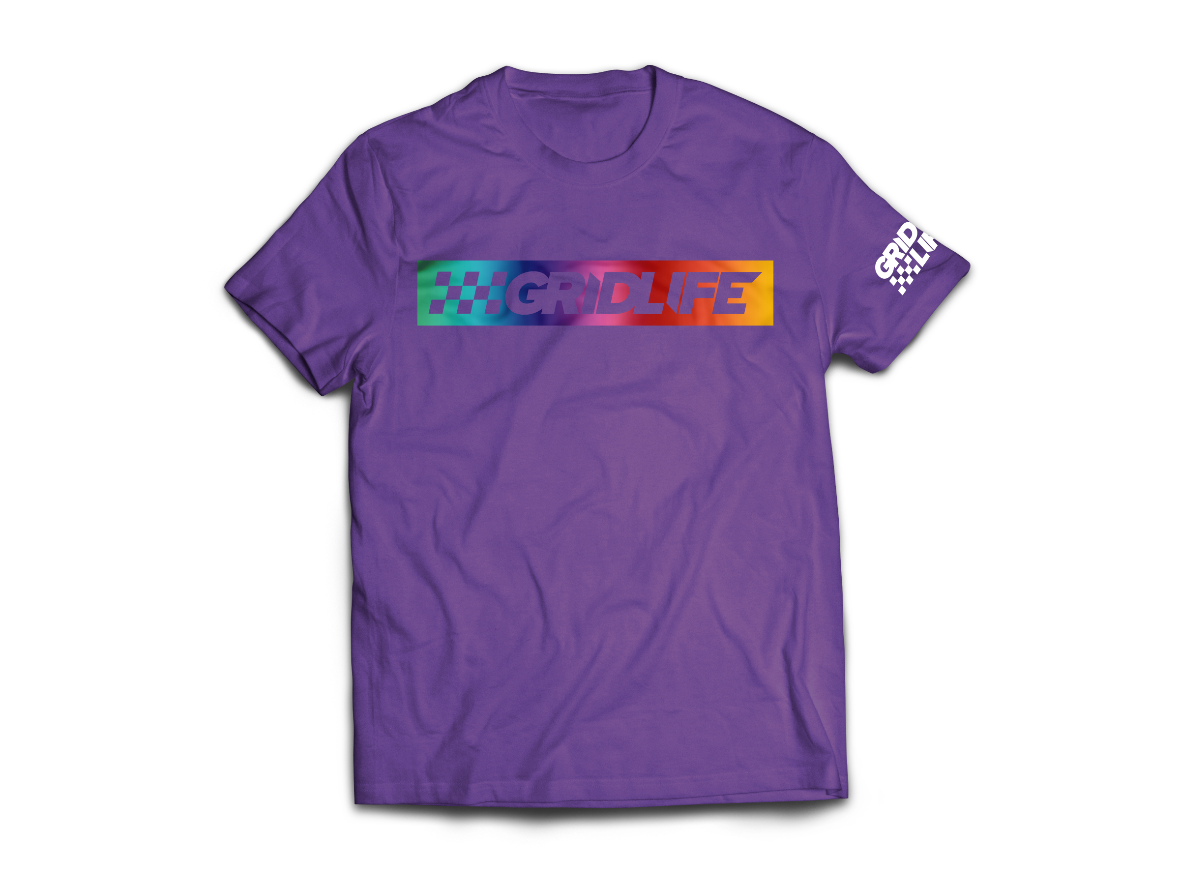 Flag Logo Tee Purple + Rainbow